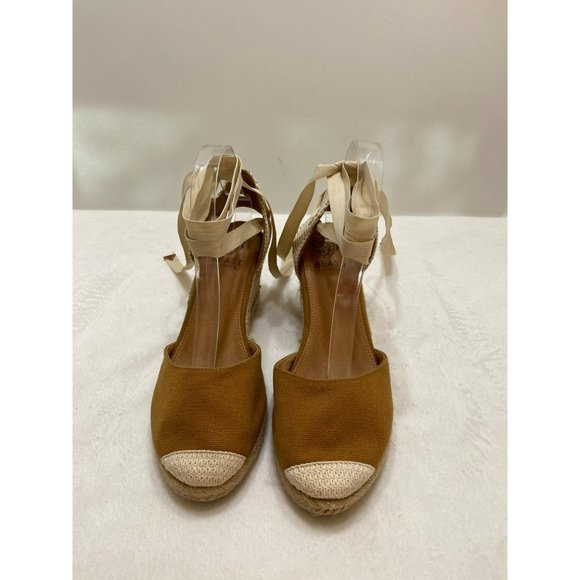 Womens Espadrille Wedge Sandals Closed Toe Platform Lace Up Ankle Wrap Slingback - Picture 4 of 10